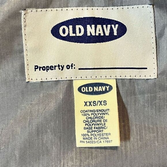 Old Navy Kids Navy Rain Coat XXS - Picture 8 of 9